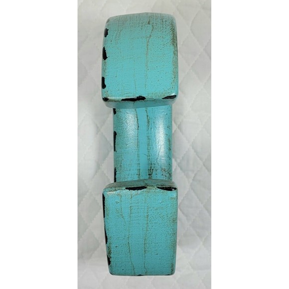 Apropos Home Collection Letter C Rustic Turquoise Desk Wall Home Office Décor - Picture 7 of 16